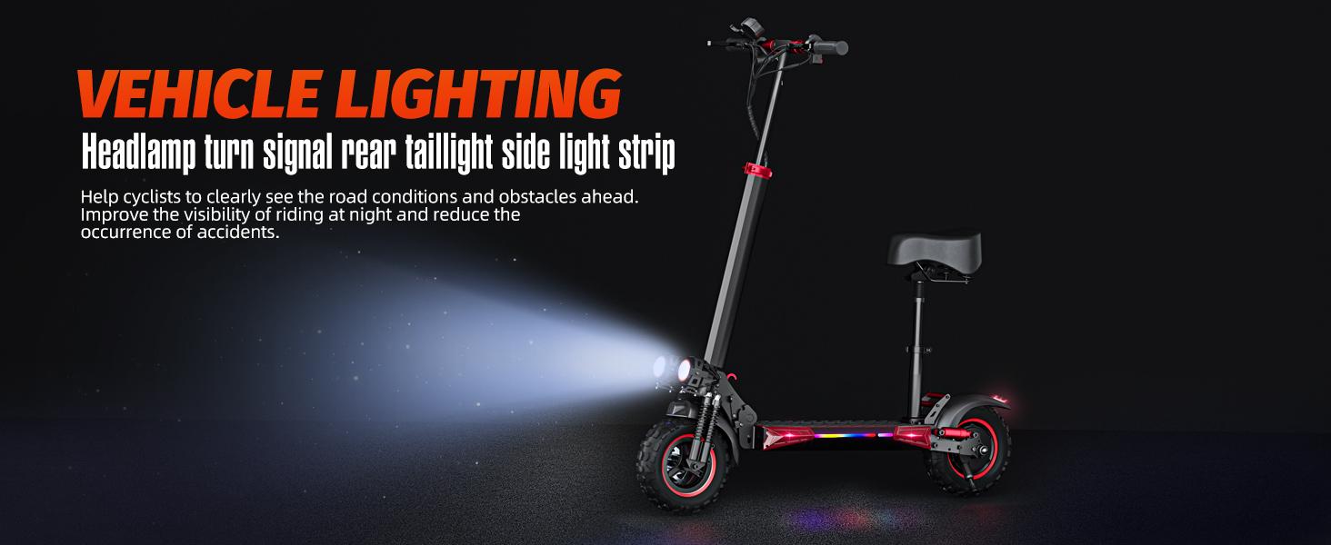 1200W Motor Electric Scooter Adults with Seat, 35 MPH Max Speed & 48V 18AH Big Battery Up to 33 Miles Range, 11" All-Terrain Tires and Dual Suspension & Double Braking System, Off Road E-Scooter 1200W Motor Electric Scooter Adults with Seat, 35 MPH Max Speed & 48V 18AH Big Battery Up to 33 Miles Range, 11" All-Terrain Tires and Dual Suspension & Double Braking System, Off Road E-Scooter