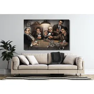 Gangsters Last Supper Poster, Gansters Print Art, Famous Gangsters Print Art, Office Decor, Home Decor