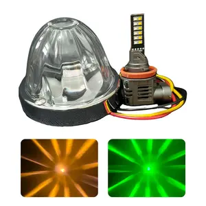 InfinityBEAM Dual Color Green to Amber H11 Star Pattern Glass Watermelon Light