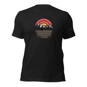 Sun set walk Unisex t-shirt Cotton Fabric