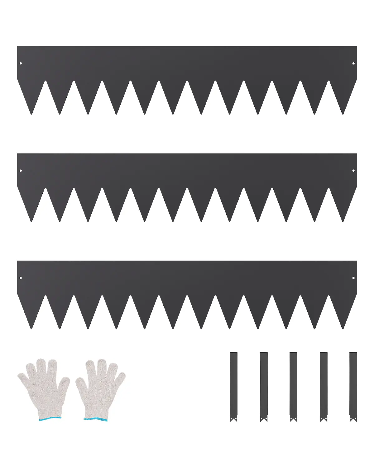 VEVOR Steel Landscape Edging, 3 Packs 40 x 8 in Rust-Resistant Metal Landscape Edging, Bendable Garden Edging Border, Heavy Duty Lawn Edging, Easy-to-Install, Flower Bed Yard Pathway Divider Black#BacktoSchool
