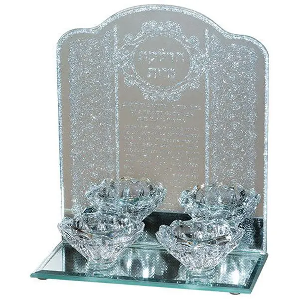 Glass Candlesticks Decorative Candle Lighting Holders for Shabbat