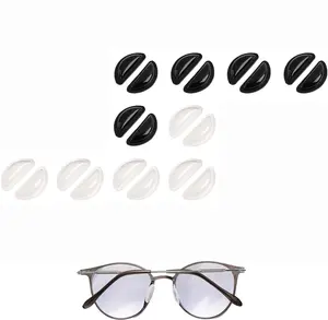 Eyeglass Nose Pads, Soft Silicone Adhesive Air Chamber Glasses Nose Pads, 2.5mm Heighten Nose Pads for Plastic Frames