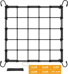 Scrog Net 2x2 Trellis Net for Grow Tent, Elastic Heavy Duty Trellis Netting with Hooks for Indoor Plant Growing Tents, Hydroponics, Trellis for Climbing Plants Outdoor