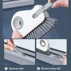 1pc 2-in-1 Window Gap Cleaning Tool, Versatile Cleaning Tool, Household Cleaning Supply, Brush for Window Tracks, Grooves & Dead Corners, Multipurpose Cleaning Tool, Home Cleaning Tool