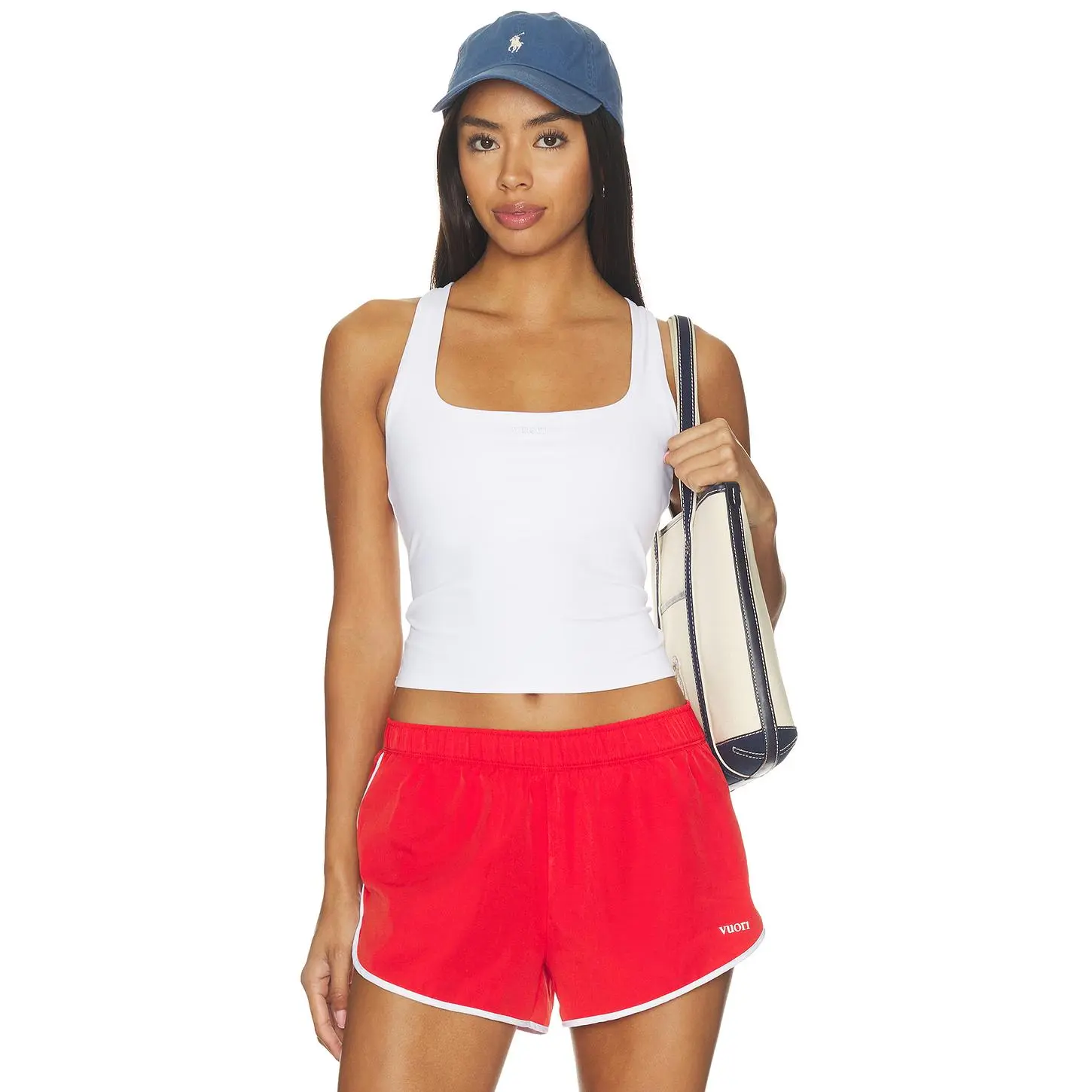 Vuori Alltheform Logo Tank Top in White