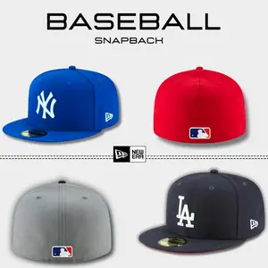 New Era MLB New York Yankees LA Dodgers 9FIFTY Snapback 59FIFTY Fitted Hat, Flat Brim Structured Design, Premium Cotton Fabric, Bold Embroidered Logo, Unisex Streetwear Cap, Hat For Men Women, Gorra Snapback