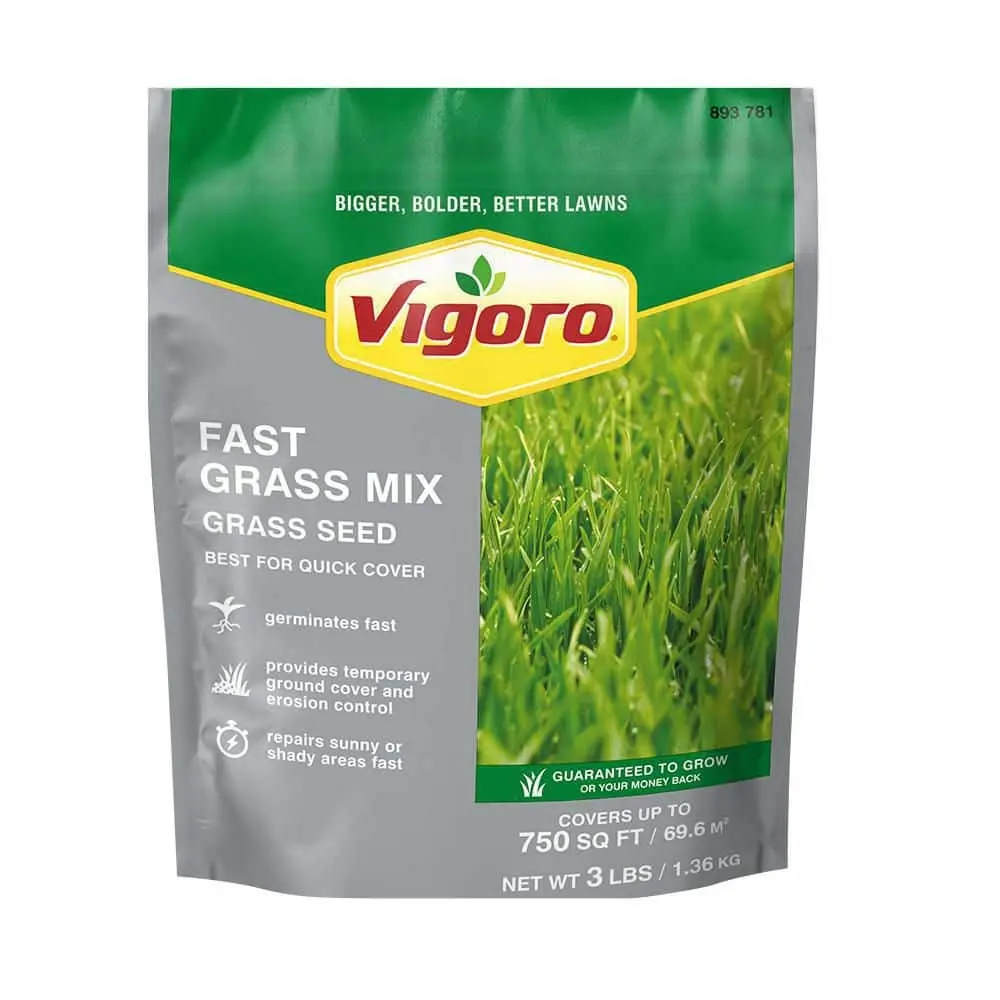 Fast Grass Seed Mix 3 lbs. with Water Saver Seed Coating - Ideal for Gardening and Landscaping