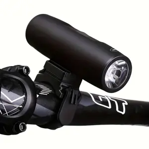 Bicycle Headlight - LED Light with USB Rechargeable Battery, Super Bright, Handlebar Installation, Type C Port, Aluminum Alloy, Normal