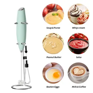 Latest 2024 model,Electric Milk Frother Home Kitchen Appliances, Handheld Egg Beater Household Supplies, Summer Cordless Coffee Bean Blender for Smoothies, Latte, Matcha, Eggs & More, Kitchen Accessories