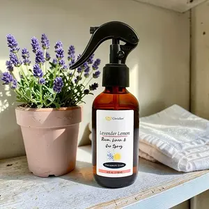 CitrisSan Lavender Lemon Room & Car Freshener Spray - 4 oz Natural Spray with Calming Essence, Zesty Freshness - Therapeutic Grade Fragrance Oil Infused