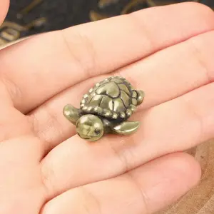 Brass Turtle Cute Little Love Turtle Animal Room Decoration Copper Figurines Home & Garden Vintage Decoration Interieur Maison