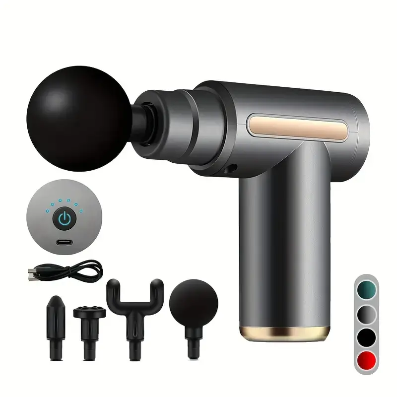 Portable Digital Muscle Gun, USB Rechargeable, Ergonomic Gold Design, Ideal Gift for Father's Day, Valentine's Day, Birthday, USB Rechargeable Massagers