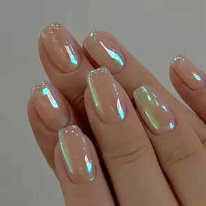 Mid-length Square Artificial Nails For Women