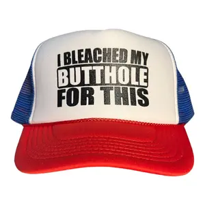 I bleached my butt for this hat funny trucker hat American flag college swingers party hat beach boating summer classic foam dad