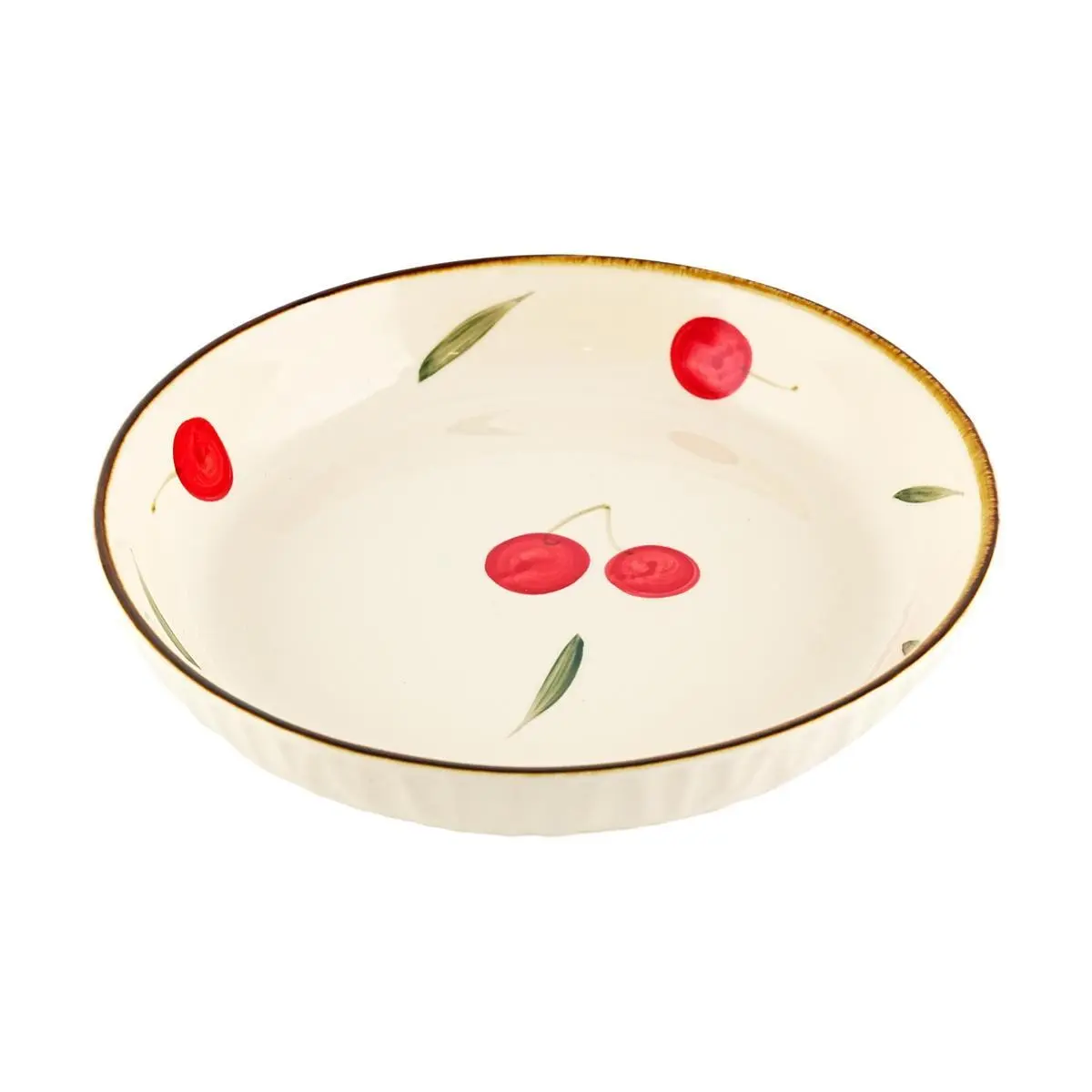 Golden Lion Cherry Blossom Ceramic Dinner Plate - 8 Inch Square Dessert Salad Plate for Kitchen & Dining