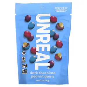 Unreal Dark Chocolate Peanut Gems, 5 oz (142 g)