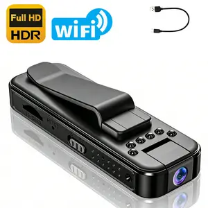 Body Camera 2.4G WiFi 180 Rotatable Lens IR Night Vision HD Video Recorder with Loop Recording for Outdoor Sports Home Security Office Meetings