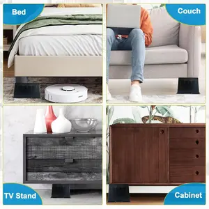 Heavy Duty 2 inch Bed Risers Oversized Furniture Riser for Couch Sofa Table Desk Chair Recliner Dorm Support up to 6000 Lbs Black 4 Pack