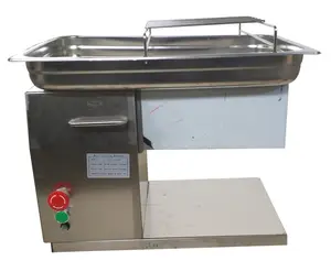 YOKOMA Meat Cutting Machine Meat Slicer 5mm Blade 500kg/h Electric Steak Pork Meat Dicer Processing Machine Metal Food