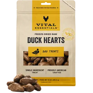 Freeze-Dried Duck Hearts Dog Treats