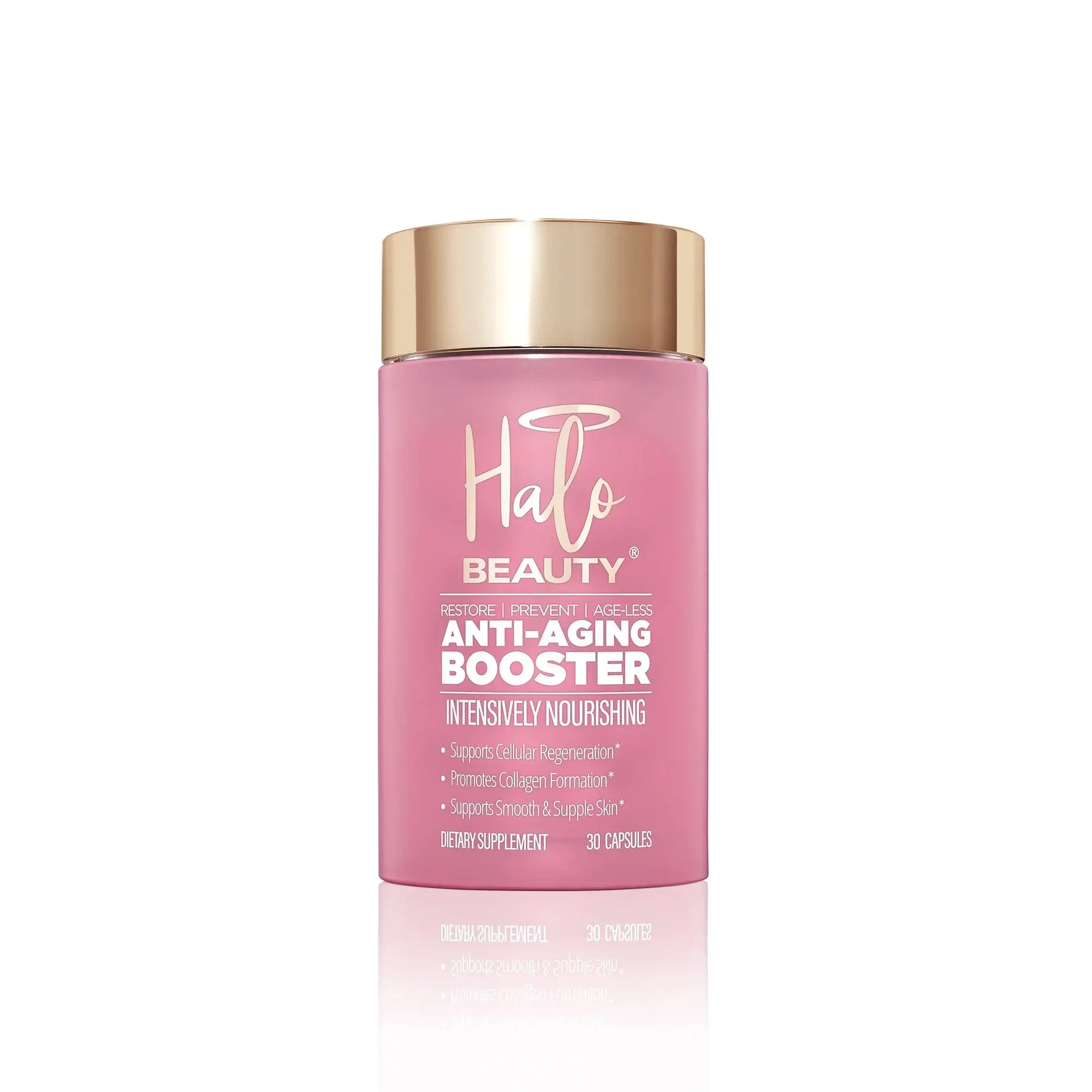 Halo Beauty Anti-Aging Booster - Intensively Nourishing Supplement with Sakura Flower Extract & Zinc for Cellular Regeneration & Smooth Skin - 30 Capsules