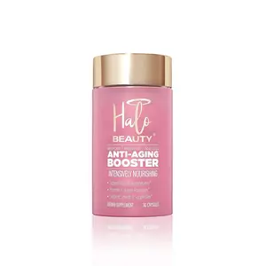Halo Beauty Anti-Aging Booster - Intensively Nourishing Supplement with Sakura Flower Extract & Zinc for Cellular Regeneration & Smooth Skin - 30 Capsules