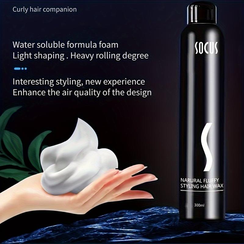 300ml Hair Styling Wax (includes comb), Foam Hair Styling Mousse, suitable for moisturizing care for curly hair