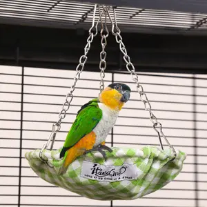 Hanging Bird Nest for Small Parrots, Breathable Cozy Hut for Cockatiel Budgie Sun Conure, Chew Resistant Cage Bed with Sturdy Grip, Anti Bite Design