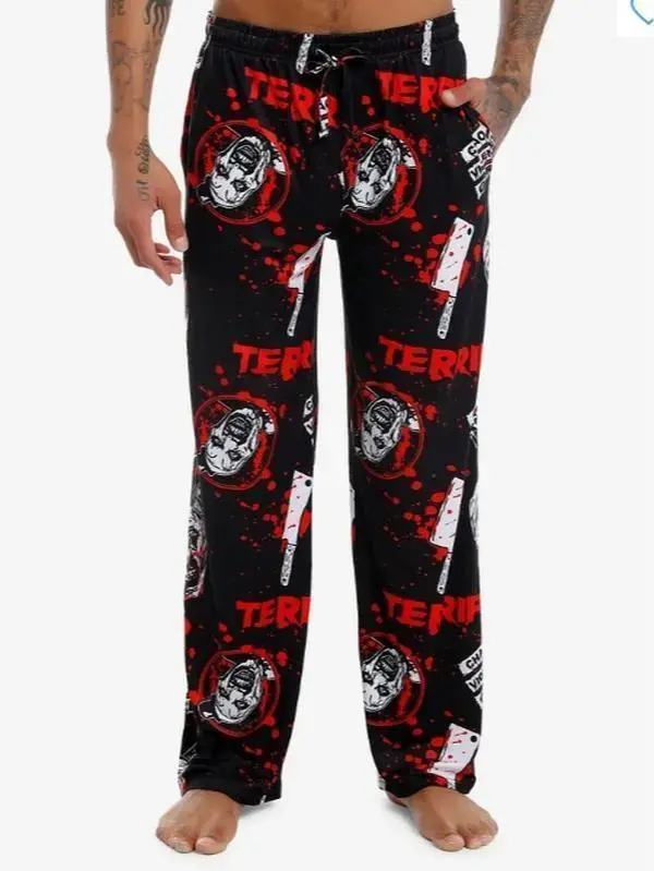 Terrifier Art the Clown Lounge Pants – Horror Movie Sleepwear, Slasher Print Pajama Pants, Cozy Unisex Lounge Bottoms