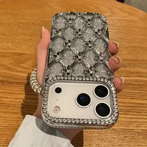 Sparkling Phone Case with Rhinestone Glitter and Bracelet, Compatible for iPhone 17, 17 Pro, 17 Air 17 PRO MAX 16 13 15 14 - High-End Women's Mobile Cover, Fashion Statement, Stylish Accessory,Smartphone Cellphone Protective Protection Casing Protector