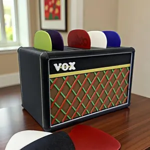 Guitar Pick Storage Box, Portable Guitar Picks Holder, Multi-Grid Guitar Pick Case, Perfect Gift for Guitarists & Music Lovers