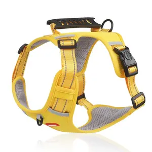 Adjustable No-Pull Pet Harness for Dogs & Cats - Soft Padded Harness with Easy Control Handle for Large Breeds - Prevents Choking and Pulling - Comfortable and Secure Fit - For Dog & Cat Owners - Suitable for Walking, Training & Outdoor Adventures - Great