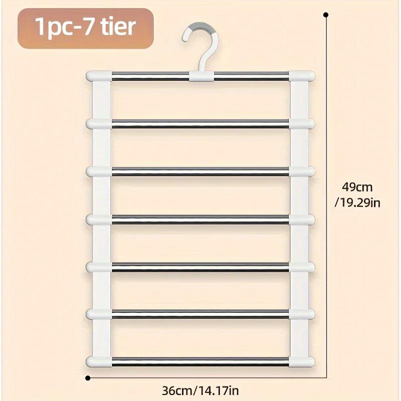 Multi functional pants rack, cloud ladder hanging, folding pants rack, stainless steel pants clip, multi-layer seamless storage