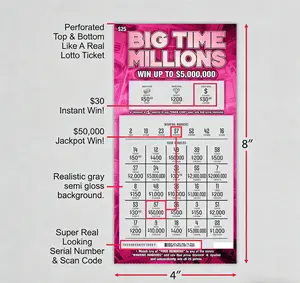 Prank Gag Fake Lottery Tickets Billetes de loteriade broma - 10 Total Tickets, 4 of Each WinningTicket Design, These Scratch Off Cards LookSuper Real Like A Real Scratcher Joke LottoTicket, Win 10,000 or $80,000