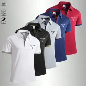 Men’s polo shirt set of 5 pieces, button front placket, comfortable and breathable, suitable for everyday casual wear and office attire, formal occasions men’s dresswear, short sleeves for men.,summervibes