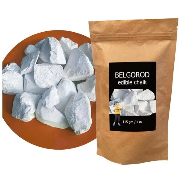 🔥 BEST SELLER | Belgorod Edible Chalk – Chalk Chunks for Eating, Pica Cravings, and ASMR – Hand-Picked, Pure, and Additive-Free – 4oz (115g)