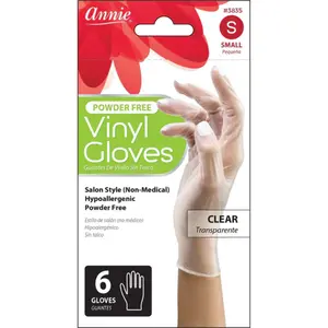 Annie Vinyl Gloves-Powder Free S 6ct (12 PCS)