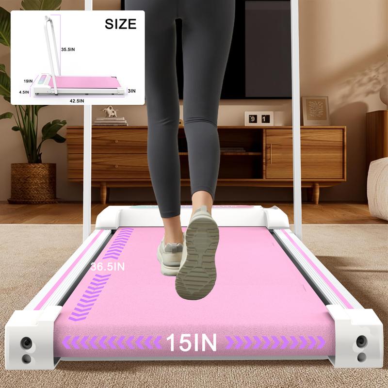 SAYGOGO Foldable Treadmill, 300 lb Capacity Walking Pad 2.5HP Treadmill Under Desk, Portable Treadmill for Home and Office, Folding Treadmill 2 in 1 with Remote Control, LED Display