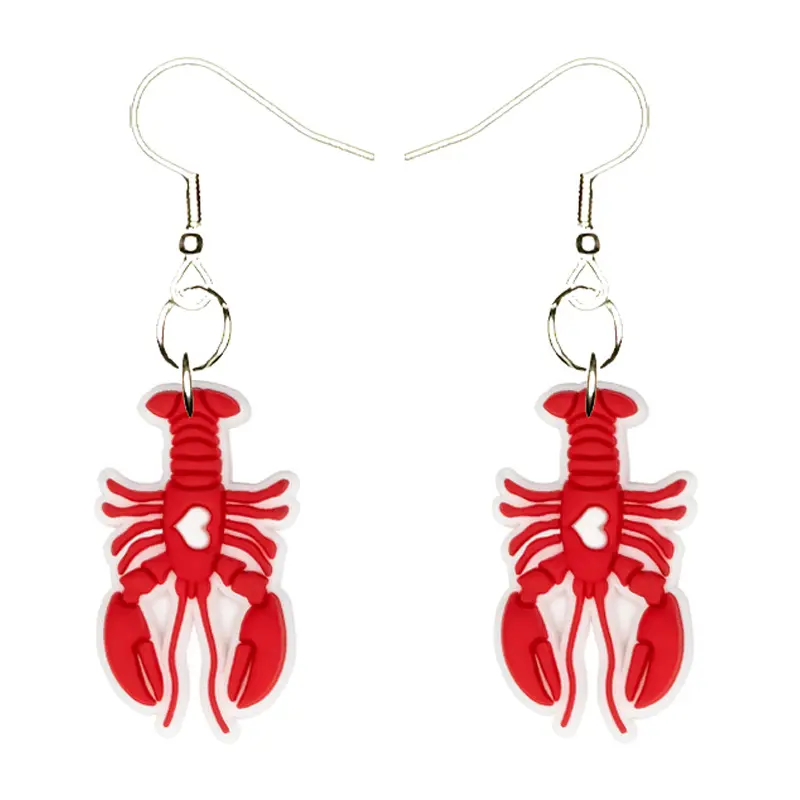 Lobster Earrings Hypoallergenic Silver Plated Fishhooks Yazzle Dazzle