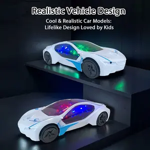 Electric Bump & Go Racing Car for Xmas: Colorful Lights, Auto-Turn When Encountering Obstacles, Cool Music, Anti-Slip Tires. Kids Play with Excitement and a Sense of Accomplishment. The ideal Christmas gift for kidstransformer toys for boys 4-6