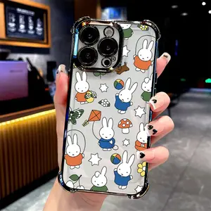 Cute cartoon rabbit M-Miffyes Phone Case Suitable for iPhone 17 16e 16 15 14 13 12 11 Mini Pro Max Air X XR XSMAX 8 7 Plus Anti Fall Transparent Soft Back Cover