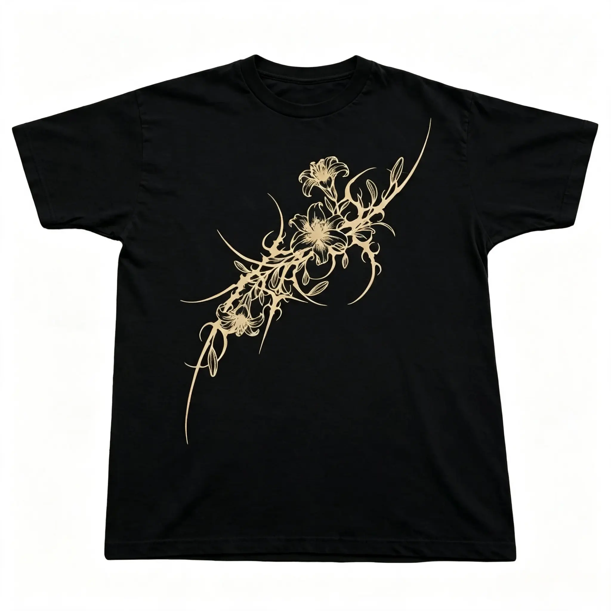 Men's and Women's T-shirt, Floral Vine Graphic Tee, Coquette, Unisex T-shirt, Gift T-shirt, Y2k Unisex Graphic Tees Gothic Grunge Emo Scene Amity Affliction Style Clothes Menswear Womenswear Streetwear
