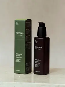 Remsen Multitasking Peptide Moisturizer with Bakuchiol Ceramides Niacinamide & Hyaluronic Acid for Sensitive & Acne-Prone Skin Lightweight Fast-Absorbing Korean Skincare For Men and Women