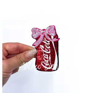 Small Coke Sequins Iron On Patch