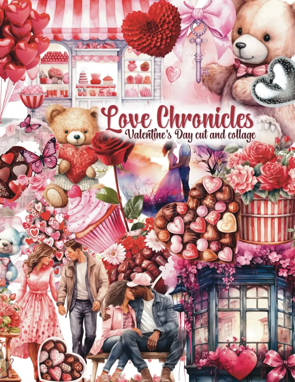 Love Chronicles Valentine's Day Cut and Collage Ephemera Book - Craft Romance and Affection!