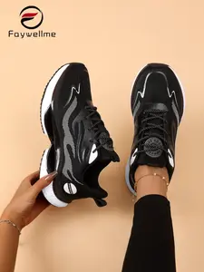 Women's Fashionable Lace-Up Low-Top Sneakers, Valentine's Day Gift for Girls, Casual Comfortable Breathable Sports Running Shoes, All-match Basic Shoes for Daily Wear, Athletic Running Shoes