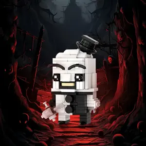 Creepy Cute Brick Series Small Particle Horror Style Building Blocks, DIY Puzzle Toy, Spooky Monster Display Model, Creative Gift for Collectors
