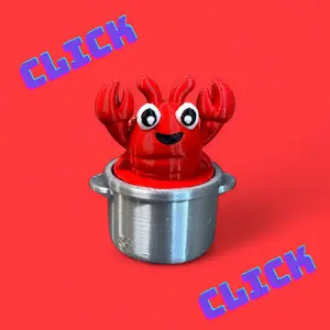 Lobster in a Boiling Pot Clicker – Fidget Toy – Stress Relief Collectible for Halloween Gifts & Party Favors – Stim Toy