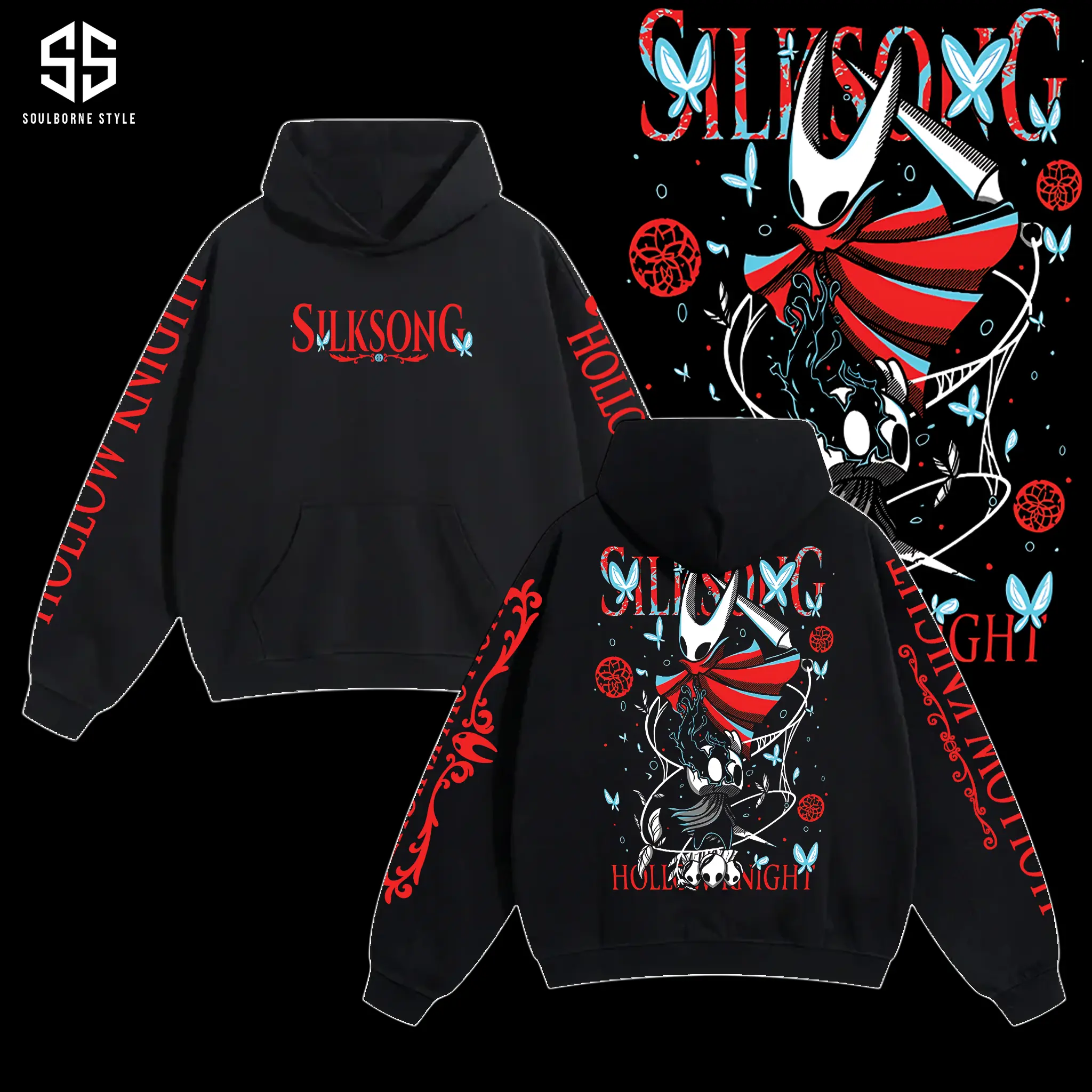 [Soulsborne Style] Vintage Daughter of Hallownest - Hornet - Hollow Knight: Silksong Unisex Hoodie, Soulsborne Gaming Apparel, Game Shirt, Video Game Clothes, Boy Merch, Gift For Him, Gift For Her, Soulslike Streetwear